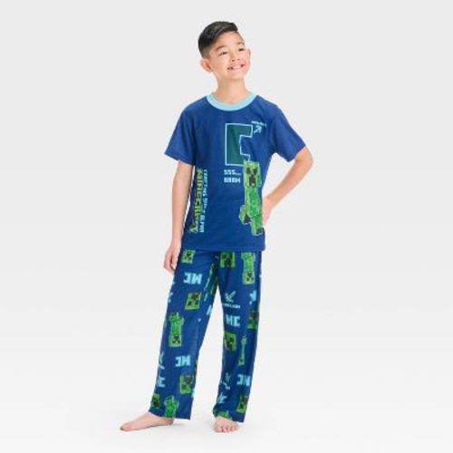 Boys' Minecraft 3pc Pajama Set - Blue S