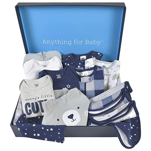 Gerber Baby 14-Piece Clothing Gift Set, Blue, 0-3 Months