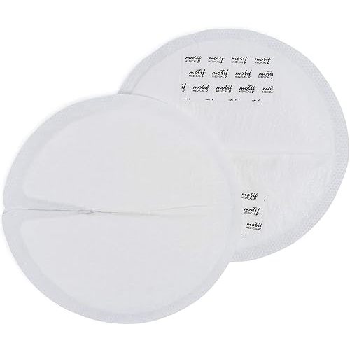 Motif Medical, Nursing Pads Breathable, Natural Material, Excellent Absorbency and Leak Protection, Adhesive Strips - Pack of 60