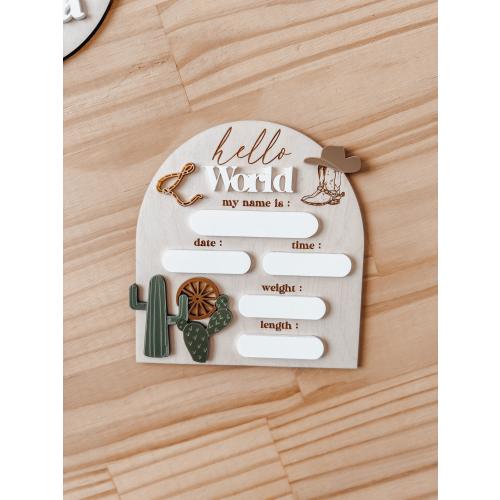 Western Baby Birth Stats | Cowboy Boots Baby Boy Sign | Cowboy Baby Sign | Hospital Birth Stat Sign | Baby Shower Gifts | Gifts for baby Boy