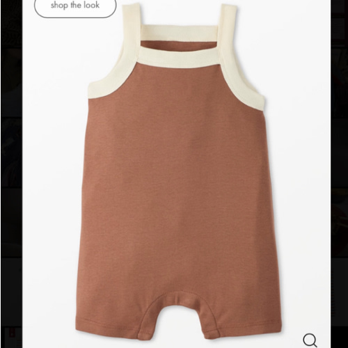 Baby Sleeveless Ribbed Shortie Romper