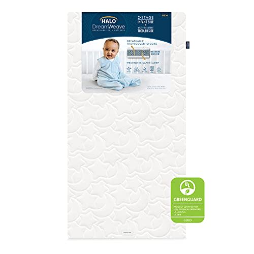 Halo Dreamweave Crib Mattress, White