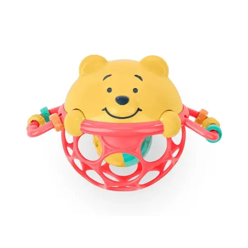 Disney Baby Winnie The Pooh Jingle & Shake Rattle Toy by Bright Starts with Easy-Grasp Oball Technology, Unisex, Newborns & Up