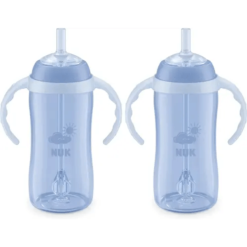 NUK Learner Straw Cup, 10oz - Toddler Cup with Soft Straw for Easy Drinking, Suitable for Ages 8 Months and Up