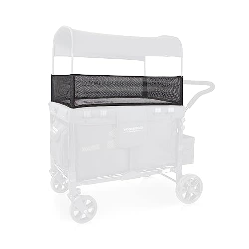 WONDERFOLD 4-Sided Shade Net Stroller Wagon Accessory Featuring 360 Degrees of Coverage Made with Lightweight Mesh Sides for Ventilation and Visibility (Fits Only W4 OG)