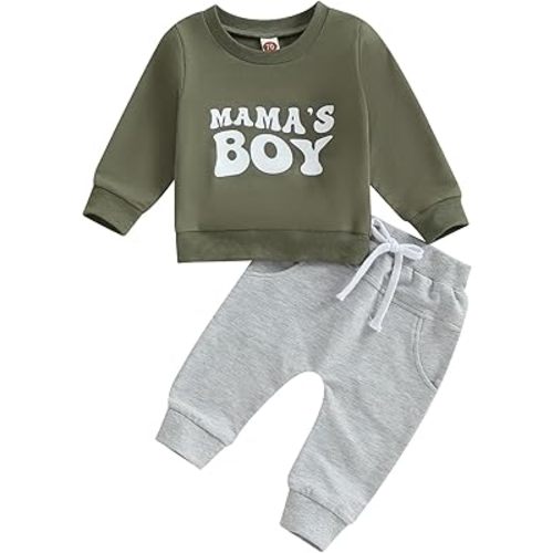 Toddler Baby Boy Cute Clothes Outfits Mamas Boy Fall Winter Sweatshirt Pants Outfit Infant Boy Fall Clothes Set