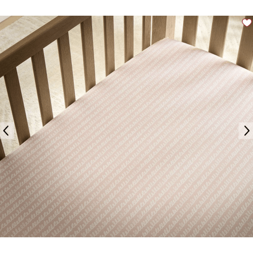 Modern Baby Squiggle Organic Cotton Crib Fitted Sheet