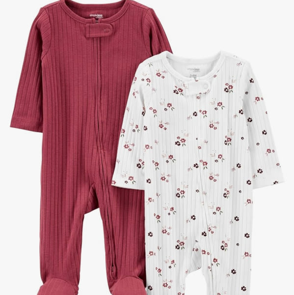 Simple Joys by Carter's Baby 2-pack 2-way Zip Textured Sleep and Play