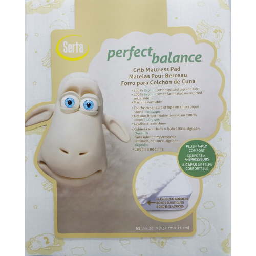 Serta Perfect Balance Deluxe Organic Crib Mattress Pad