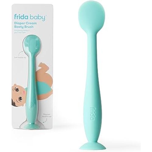 Frida Baby Diaper Cream Spatula, 100% Silicone Butt Spatula for Baby, Diaper Cream Applicator for Easy + Clean Use of Butt Paste & Diaper Rash Cream, BPA- Free, Teal