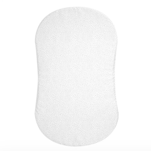 HALO - BassiNest Fitted Sheet 100% Cotton | Pebble - white