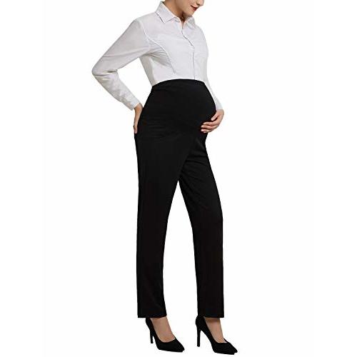 Bhome Maternity Jeans Stretch High Waisted Pants for Work, Career, Office, and Dress
