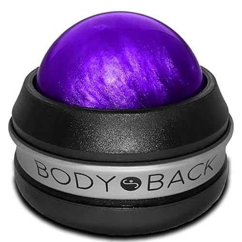 Body Back Manual Massage Roller Ball, Relax & Recover, Self-Care Massager, Athletes & Fitness, Back Massage Tool, Self-Massage Ball for Sore Muscle & Joint Pain (Purple)