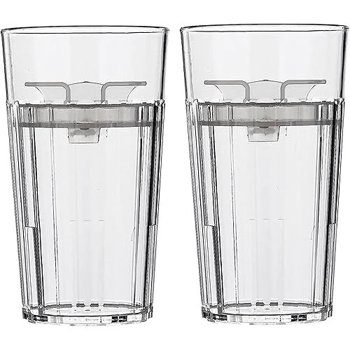 Reflo Smart Cup (Clear 2-Pack) Open Training Cup, Toddler Cup, No Suction 6oz, 360 Control-Flow, USA MADE Premium High-Impact Plastic
