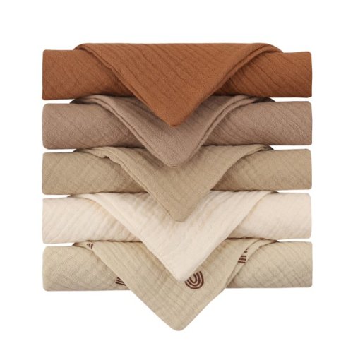 YEUHTLL 5pcs Baby Saliva Towel Absorbent Baby Burp Cloth Handkerchief Newborn Washcloth