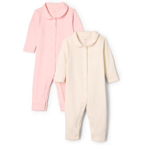 Amazon Essentials x Sofia Grainge Unisex Babies' Sleep and Play Bodysuit, Pack of 2