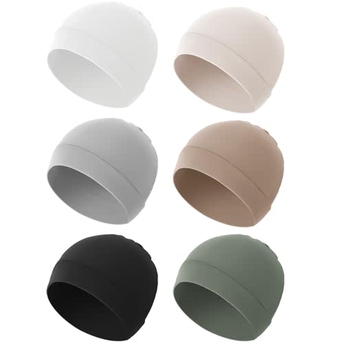 Konssy 6-Pack Baby Beanie Hats for Newborns, Soft Infant Caps for Boys & Girls, 0-6 Months