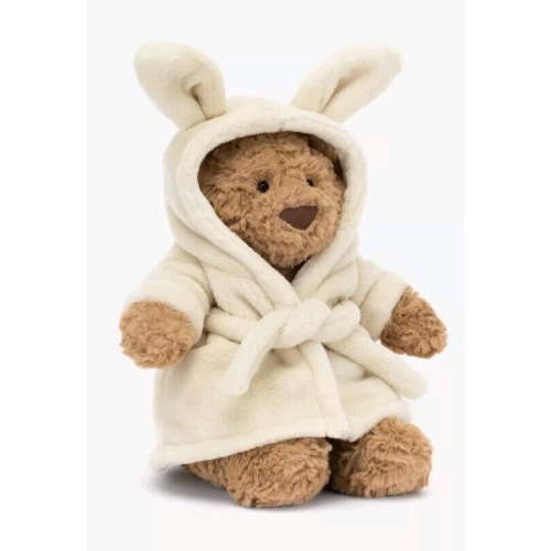 Jellycat Bartholomew Bathrobe Bear soft toy 26cm New-