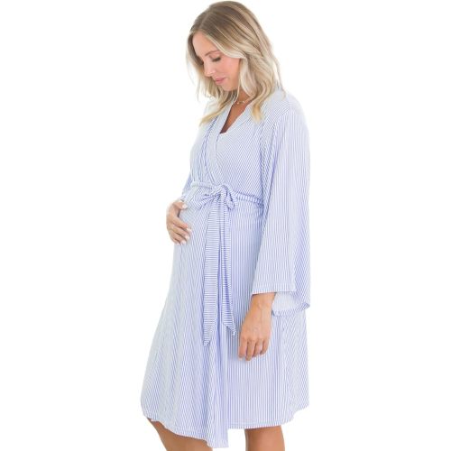 RuffleButts SoftSnooze™ Viscose from Bamboo Women's Maternity Robe