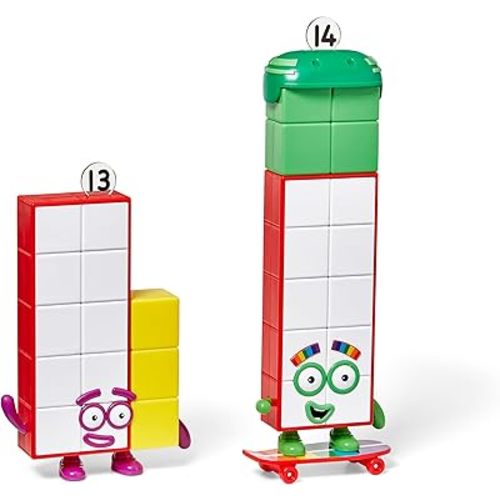 hand2mind Numberblocks Friends Thirteen and Fourteen Figures, Numbers for Toddlers, Math Toys for Kids 3-5, Small Figurines for Kids, Preschool Learning & Education Toys, Birthday Gifts for Kids