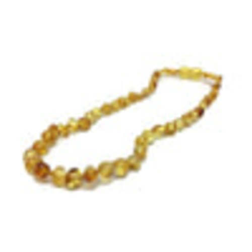 Baltic Amber Teething Necklace 12.5 inch Polished Honey Baby