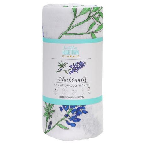Bluebonnets Baby Muslin Swaddle Blanket: Soft & Breathable – Little Hometown