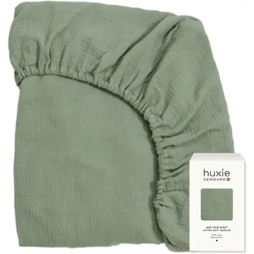 Mini Crib Sheet - Organic Cotton - 24" x 38" - Roman Green