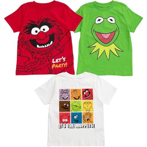 Disney Muppets Kermit The Frog Rowlf The Dog Animal Gonzo 3 Pack T-Shirts Infant to Toddler