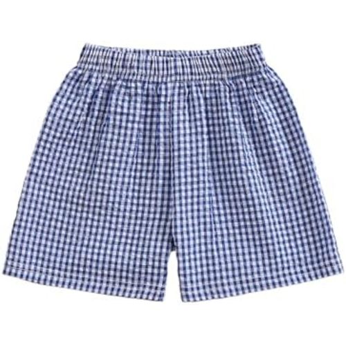 Karuedoo Toddler Baby Boy Girl Shorts Gingham Plaid/Seersucker Shorts Summer Casual Elastic Waist Shorts Pants Bottoms