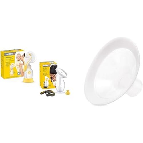 Medela Manual Breast Pump Set - Perfect Pair Bundle, Includes Harmony Manual Breast Pump & PersonalFit Flex Breast Shields, 2 Pack of Small 21mm Breast Pump Flanges,