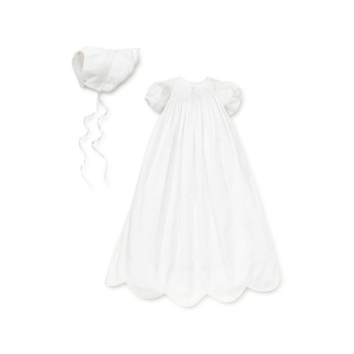 Caroline Christening Gown & Bonnet Set, 6-12M