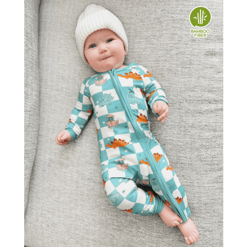 PatPat Bamboo Baby Pajamas Baby Boy Girl Pajamas Gift Snug Fit Long-Sleeved Zipper Baby Onesies for Newborn,0-3 Months