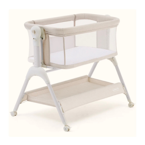 HARPPA Cuddly Sway | 3-in-1 Rocking Baby Bassinet & Bedside Sleeper with Anti-Reflux Mattress for Newborns | Attaches to Bed, Adjustable Height, Tool-Free Setup, Portable Wheels, CPSC Certified, Gentle Rocking Motion | Ideal for Infants, Safe Co-Sleeping