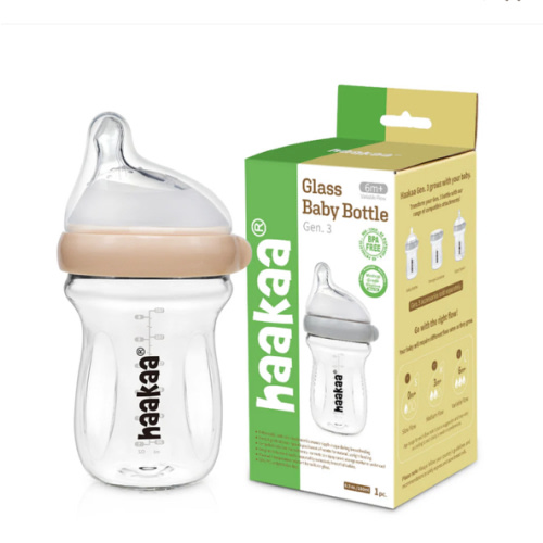 Haakaa Generation 3 Glass Baby Bottle 6 oz/160 ml, 1 PK