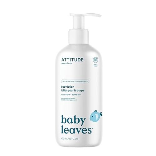 ATTITUDE Body Lotion for Baby, EWG Verified, Dermatologically Tested, Plant and Mineral-Based, Vegan, Sweet Almond, 16 Fl Oz - Almond Milk - 16 Fl Oz (Pack of 1)