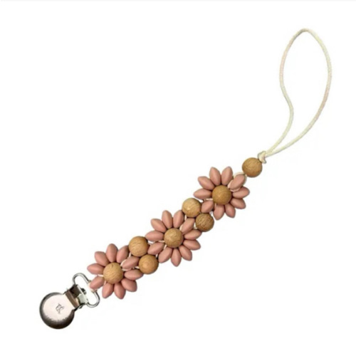 Olivia Paci/Toy Clip Beech Wood & Silicone - Misty Rose