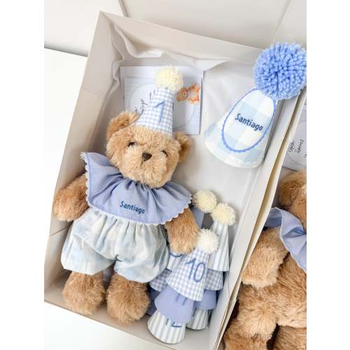 Keepsake Bear Birthday Set – Blue Edition – Enchanted Closet Co