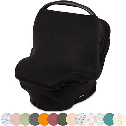 Breathable Nursing Cover Up and Car Seat Cover for Babies Simka Rose - Breastfeeding Cover for Baby Boy & Girl - Adjustable Stretchy Infant Carseat Canopy Carrier Cover for Summer - Must Have Registry