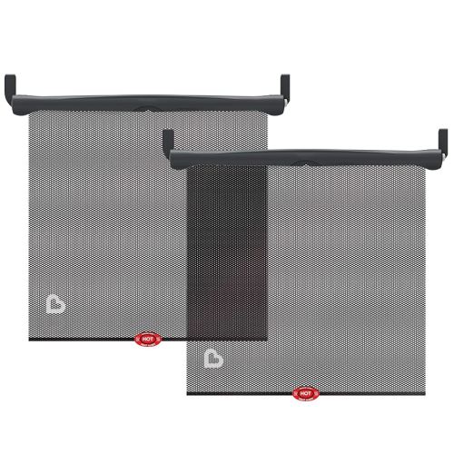 Amazon.com: Munchkin Brica Sun Safety Car Window Shade with Heat Alert, Helps Block UVA/UVB Rays, 2 Pack, Black : Baby