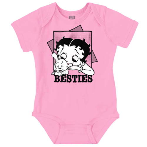 Betty Boop Pudgy Besties Dog Lover Bodysuit Jumper Girls Infant Baby Brisco Brands 12M