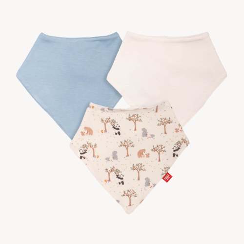 family tree modal magnetic stay dry infant bandana bib 3-pack