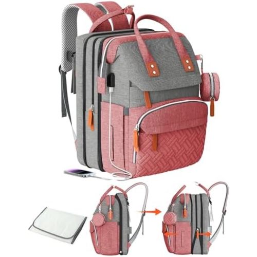 Extra Large Diaper Bag Backpack, Expandable Diaper Bag, Twin Diaper Bag