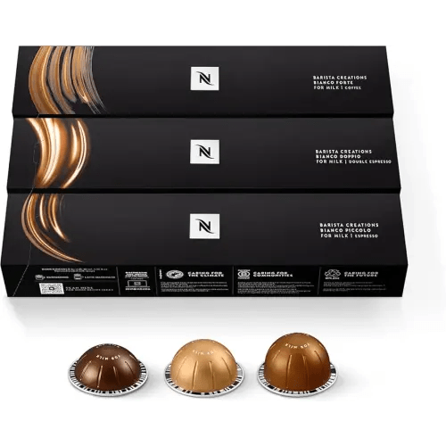 Nespresso Capsules VertuoLine, Bianco Pack, 30-Count Coffee Pods