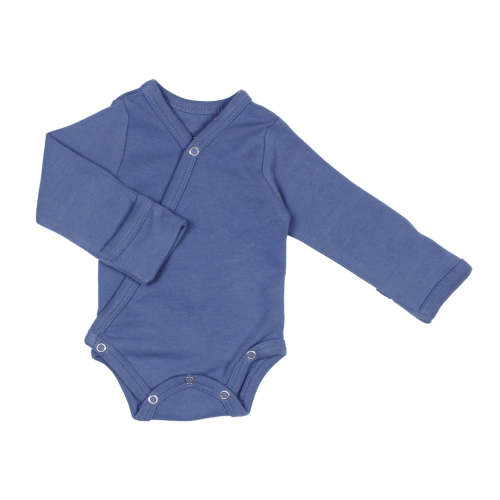 Organic Kimono Bodysuit in Slate – L'ovedbaby