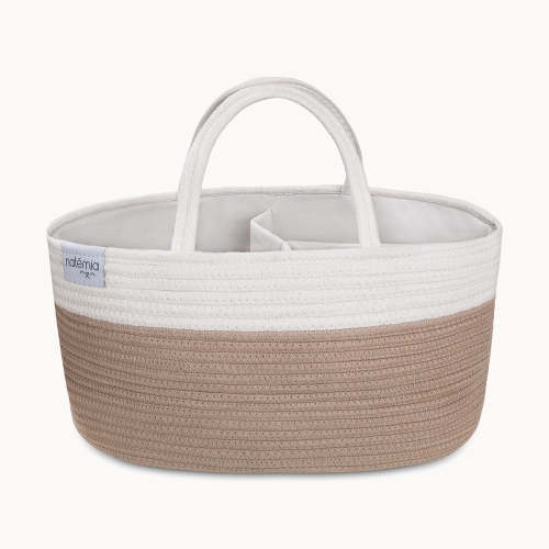 Rope Diaper Caddy Organizer in Beige