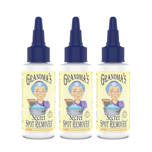 Grandma's Secret Spot Remover - Chlorine, Bleach, and Toxin-Free Stain Remover - Stain Remover for Clothes - Fabric Stain Remover Removes Oil, Paint, Blood and Pet Stains -3 Pack of 2 Ounce
