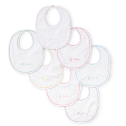 Days of the Week Girls Bib Set