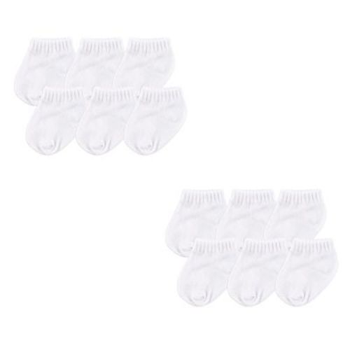 Luvable Friends Unisex Baby Newborn And Baby Socks Set, White 12-piece, 0-6 Months