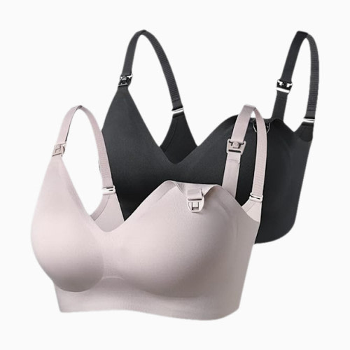 Ultra Soft & Omni Maternity Nursing Bra (2 Pack) - Black/Brown