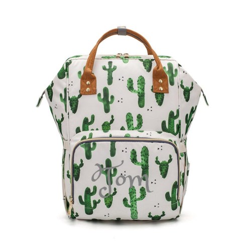 PERSONALIZED Large Diaper Bag Knapsack Cactus Custom Monogram /Name Embroidered Backpack Diaper bag infant /Baby Bag /Gift Nappy Bag